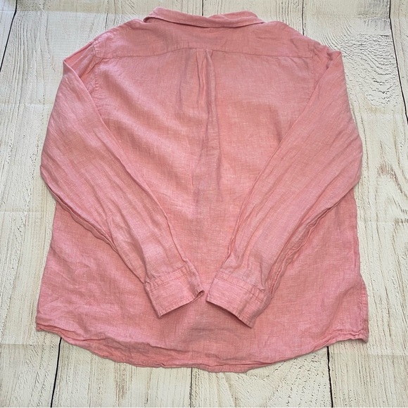 Banana Republic Soft Pink Linen Casual Button-Down Shirt Large - Picture 6 of 9